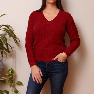 Tommy Hilfiger Red Cable knit Sweater